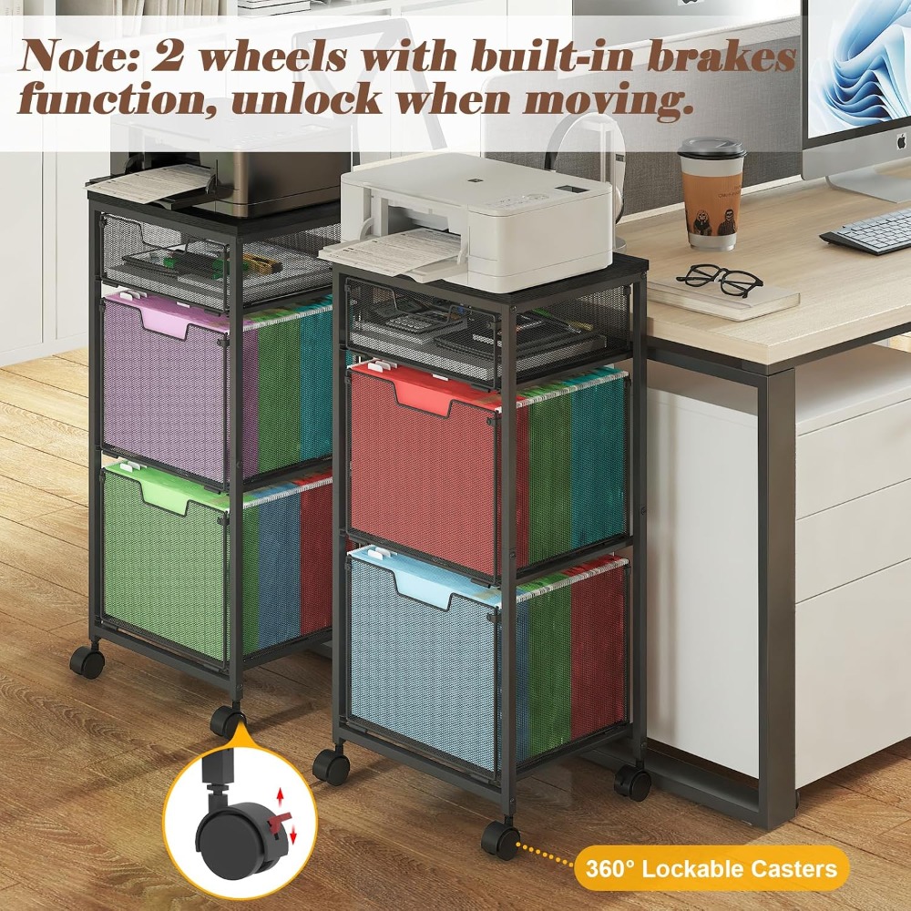 3 Drawer Mobile File Cabinet f - File Folder Hanging recension och pris