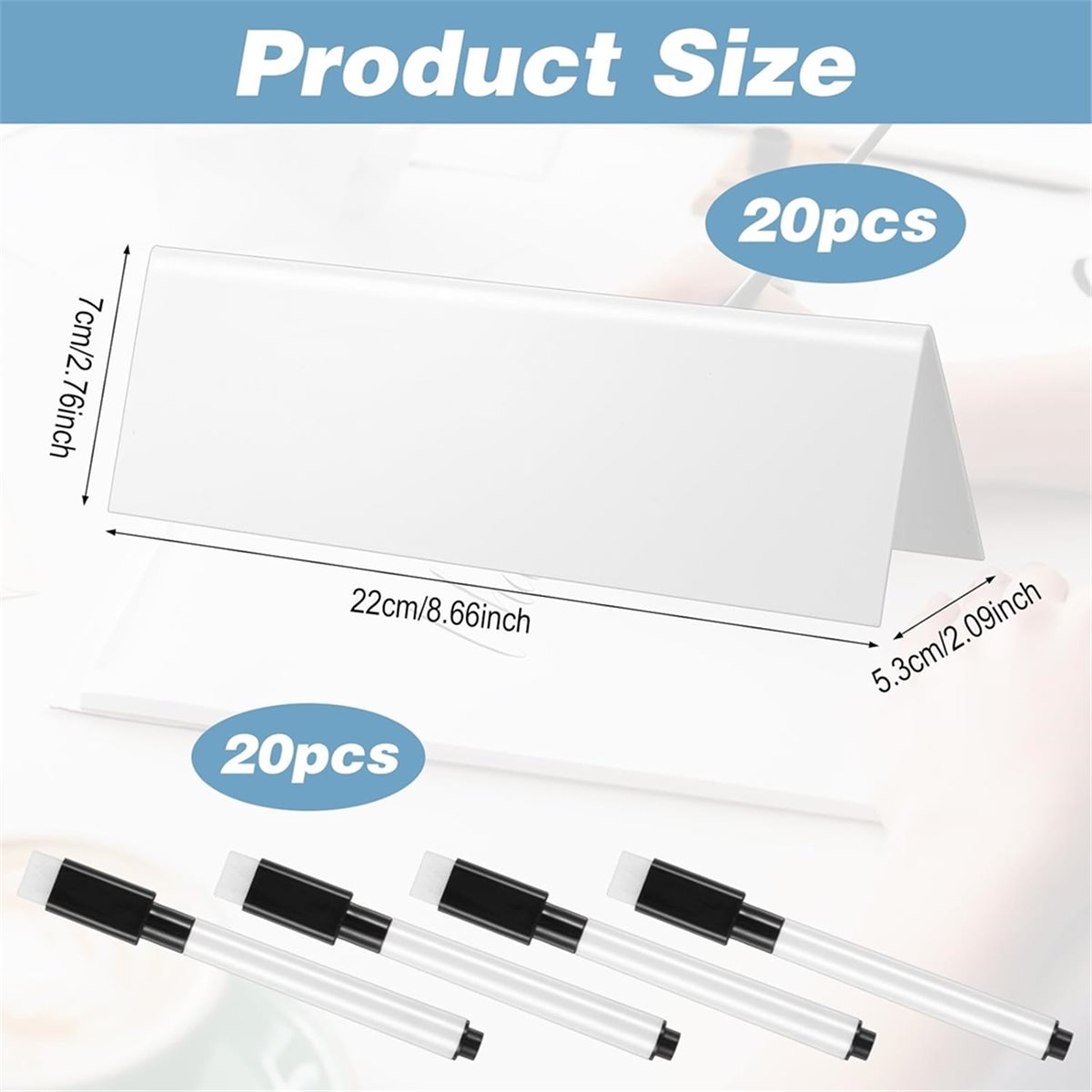 AB09 20 Pcs Dry Erase Name Ten - Desk Name Plate recension och pris
