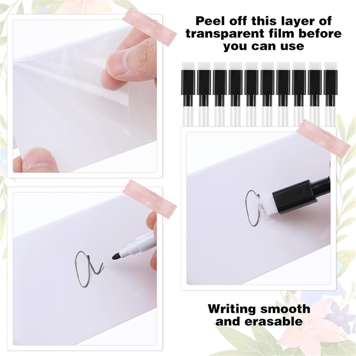 AB09 20 Pcs Dry Erase Name Ten - Desk Name Plate recension och pris