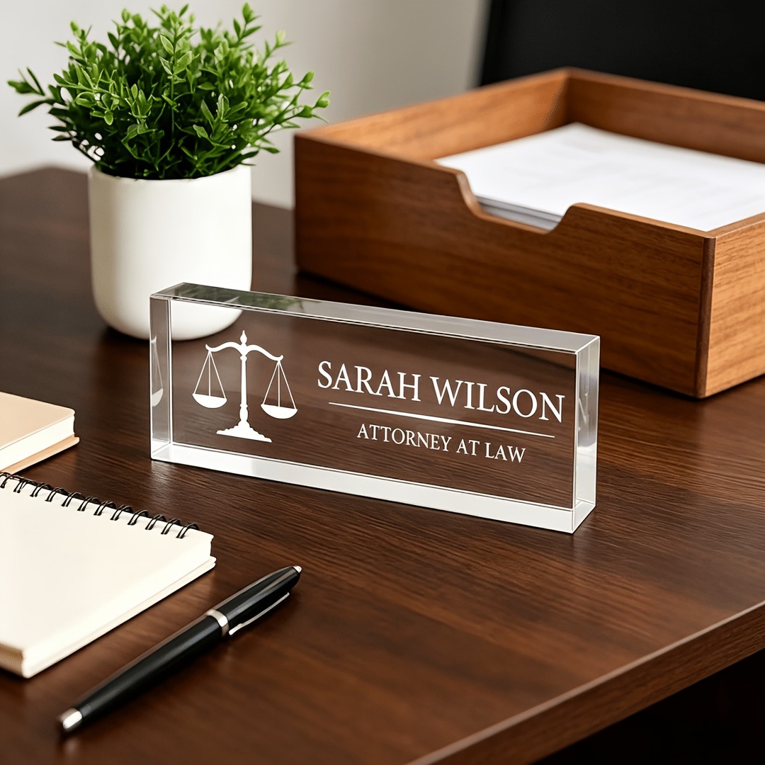 Personalized Lawyer & Judge Ac - Desk Name Plate recension och pris