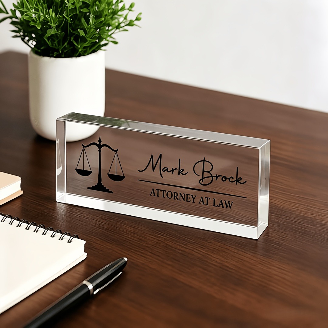 Personalized Lawyer & Judge Ac - Desk Name Plate recension och pris