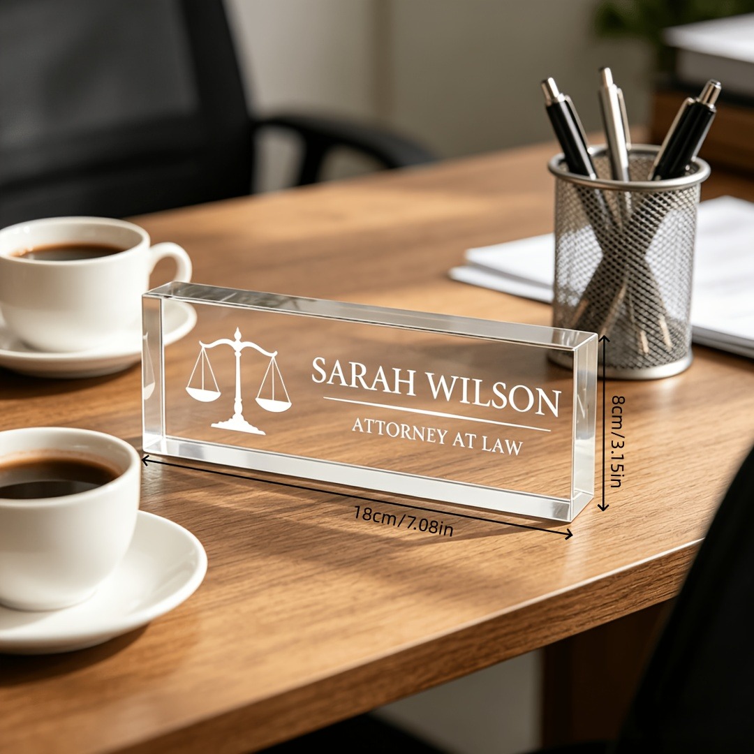 Personalized Lawyer & Judge Ac - Desk Name Plate recension och pris