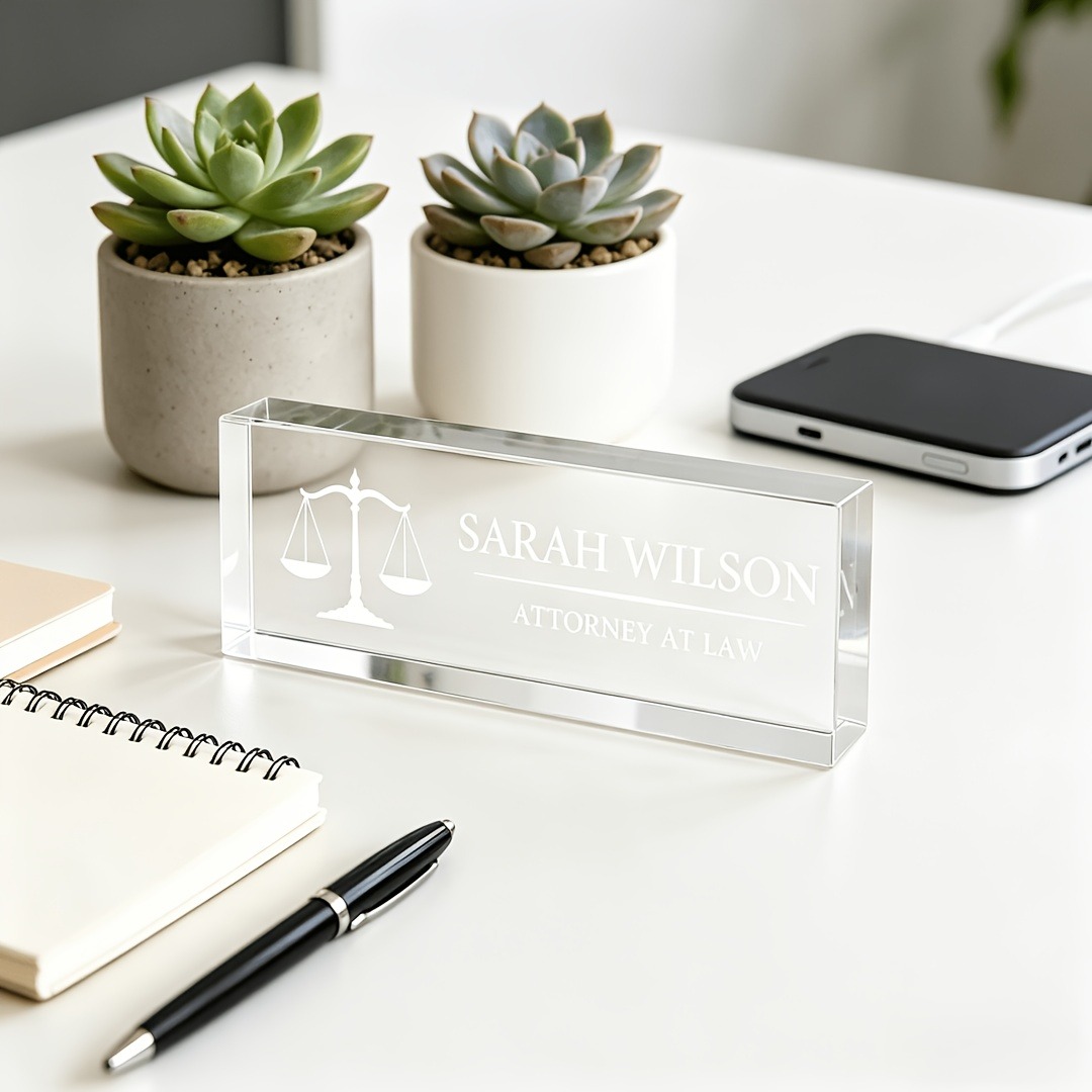 Personalized Lawyer & Judge Ac - Desk Name Plate recension och pris