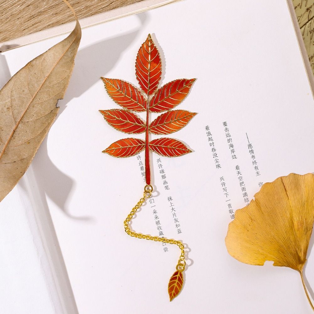 Metal Leaves Bronzing Bookmark - Stationery And Office Supply Chain recension och pris