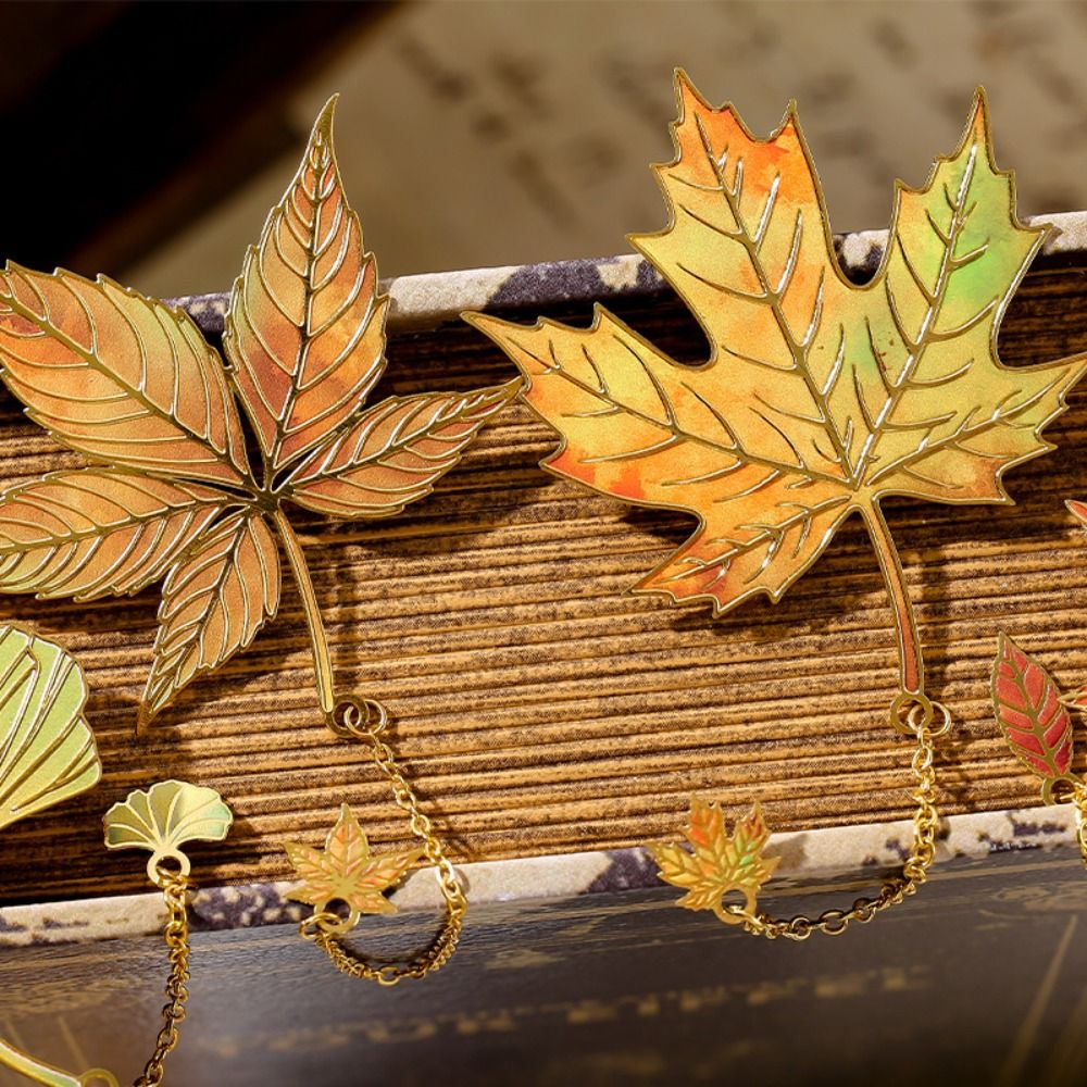 Metal Leaves Bronzing Bookmark - Stationery And Office Supply Chain recension och pris