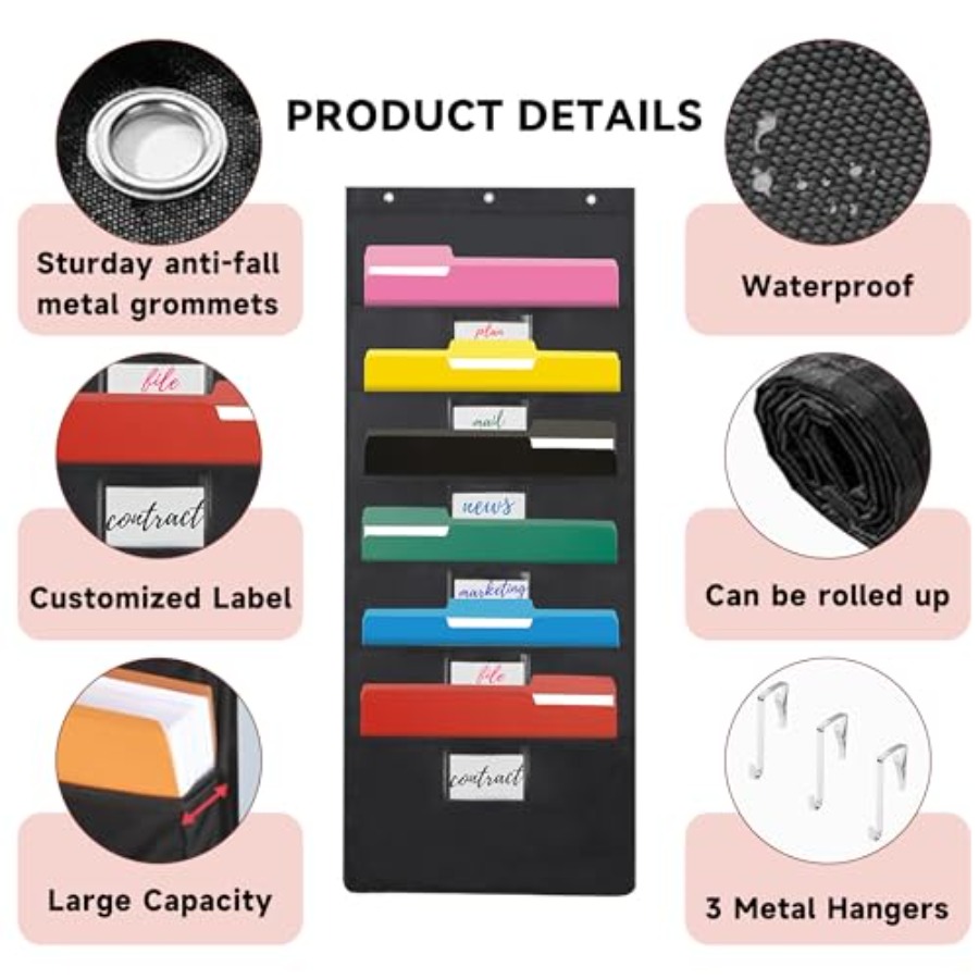 Black Hanging Wall File Organi - File Folder Hanging recension och pris