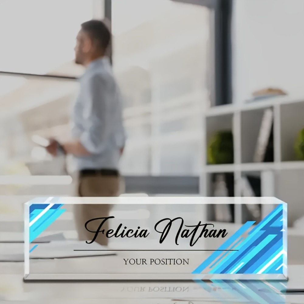 1pc Custom Acrylic Desk Namepl - Desk Name Plate recension och pris