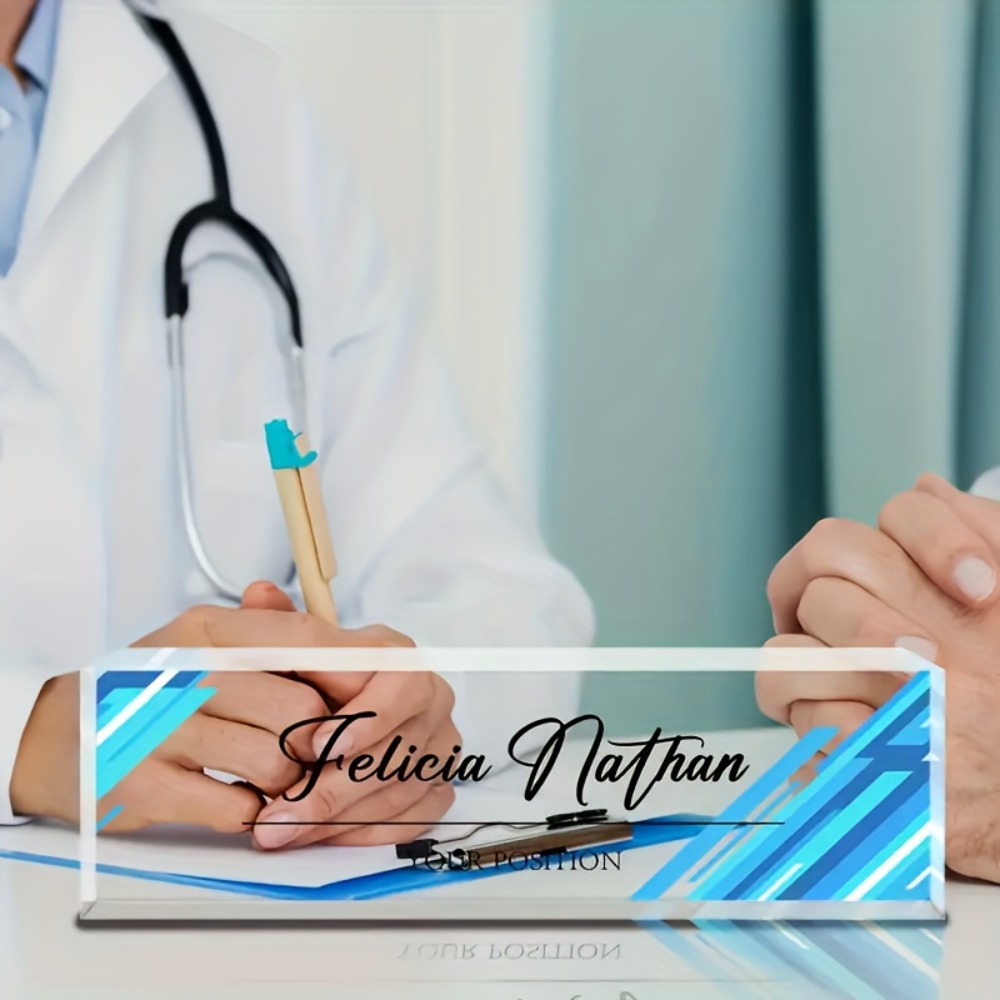 1pc Custom Acrylic Desk Namepl - Desk Name Plate recension och pris