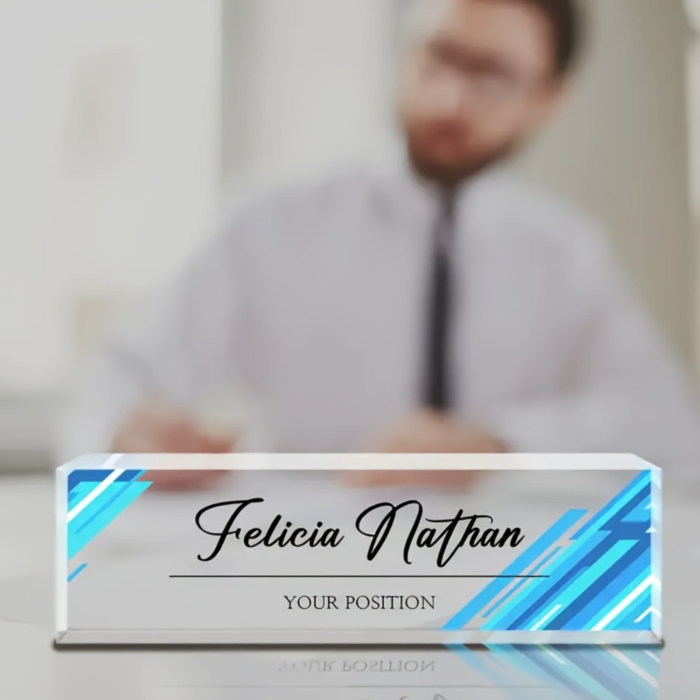 1pc Custom Acrylic Desk Namepl - Desk Name Plate recension och pris