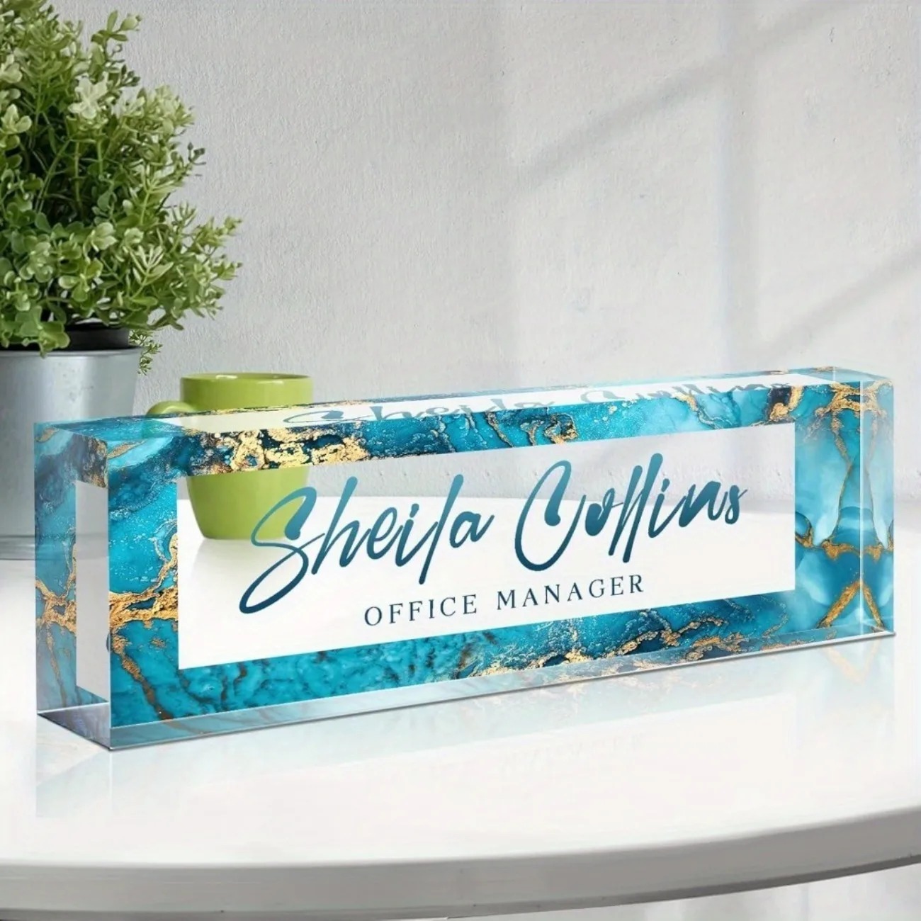 [2D Flat] Funny Custom Acrylic - Desk Name Plate recension och pris