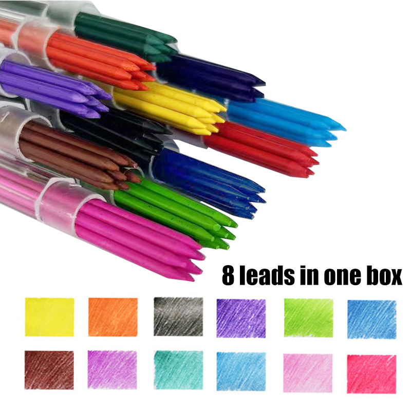 12 Colors 2.0mm HB Replaceable - Mechanical Pencil Lead recension och pris