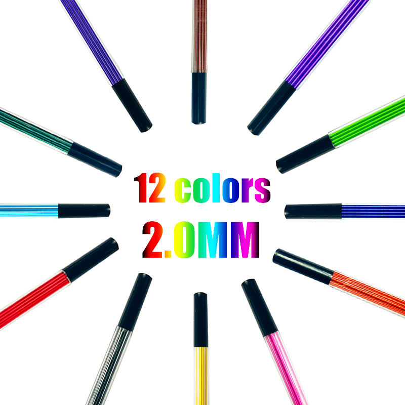 12 Colors 2.0mm HB Replaceable - Mechanical Pencil Lead recension och pris