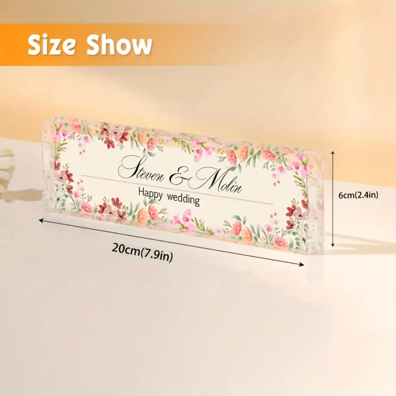 Customizable 2D Acrylic Desk N - Desk Name Plate recension och pris